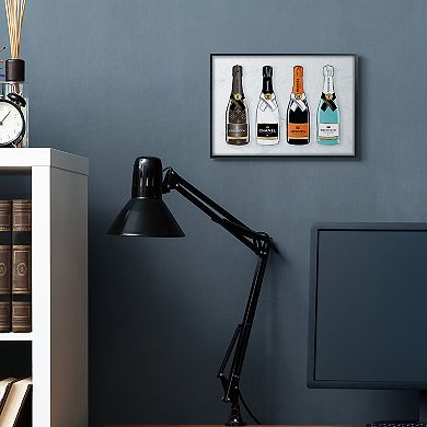 Stupell Home Decor Glam Fashion Champagne Bottles Style Brand Wall Art