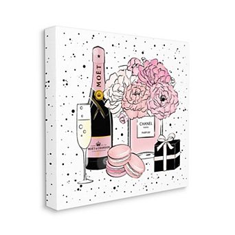 Stupell Home Decor Pink Glam Dessert Champagne Wall Art