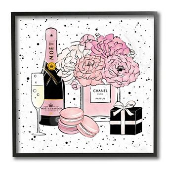 Stupell Home Decor Pink Glam Dessert Champagne Wall Art