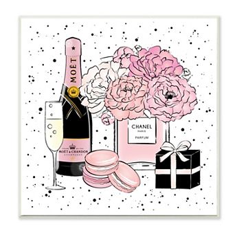 Stupell Home Decor Pink Glam Dessert Champagne Wall Art