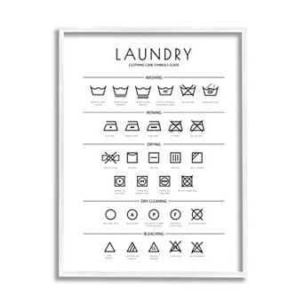 Stupell Home Decor Laundry Cleaning Symbol Framed Wall Art