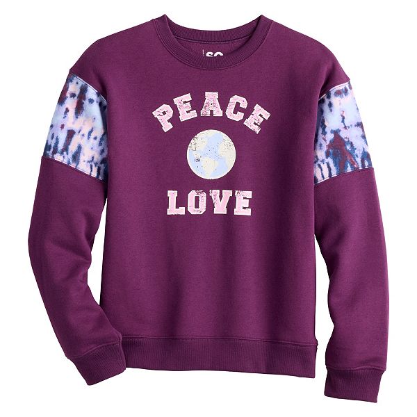 kohls.com | Girls 6-20 SO® Favorite Fleece Pullover Graphic Sweatshirt in Regular & Plus