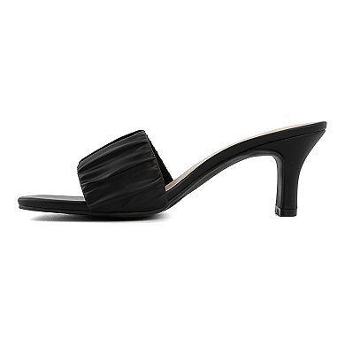 sugar Leader Women's Heeled Slide Sandals