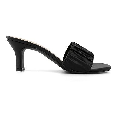 sugar Leader Women's Heeled Slide Sandals