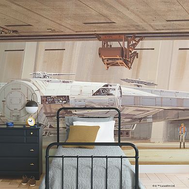 Star Wars Millennium Falcon 7-Panel Peel & Stick Wallpaper Mural by RoomMates