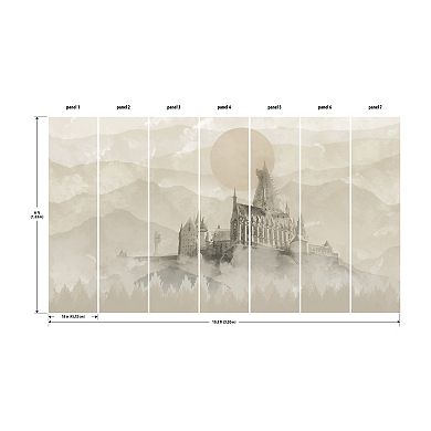 Harry Potter Hogwarts Castle 7-Panel Peel & Stick Wallpaper Mural by RoomMates