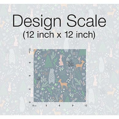 RoomMates Spring Forest Pals Peel and Stick Wallpaper