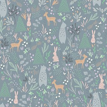 RoomMates Spring Forest Pals Peel and Stick Wallpaper