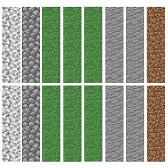 RoomMates Minecraft Block Strips Wall Decals