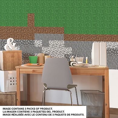 RoomMates Minecraft Block Strips Wall Decals