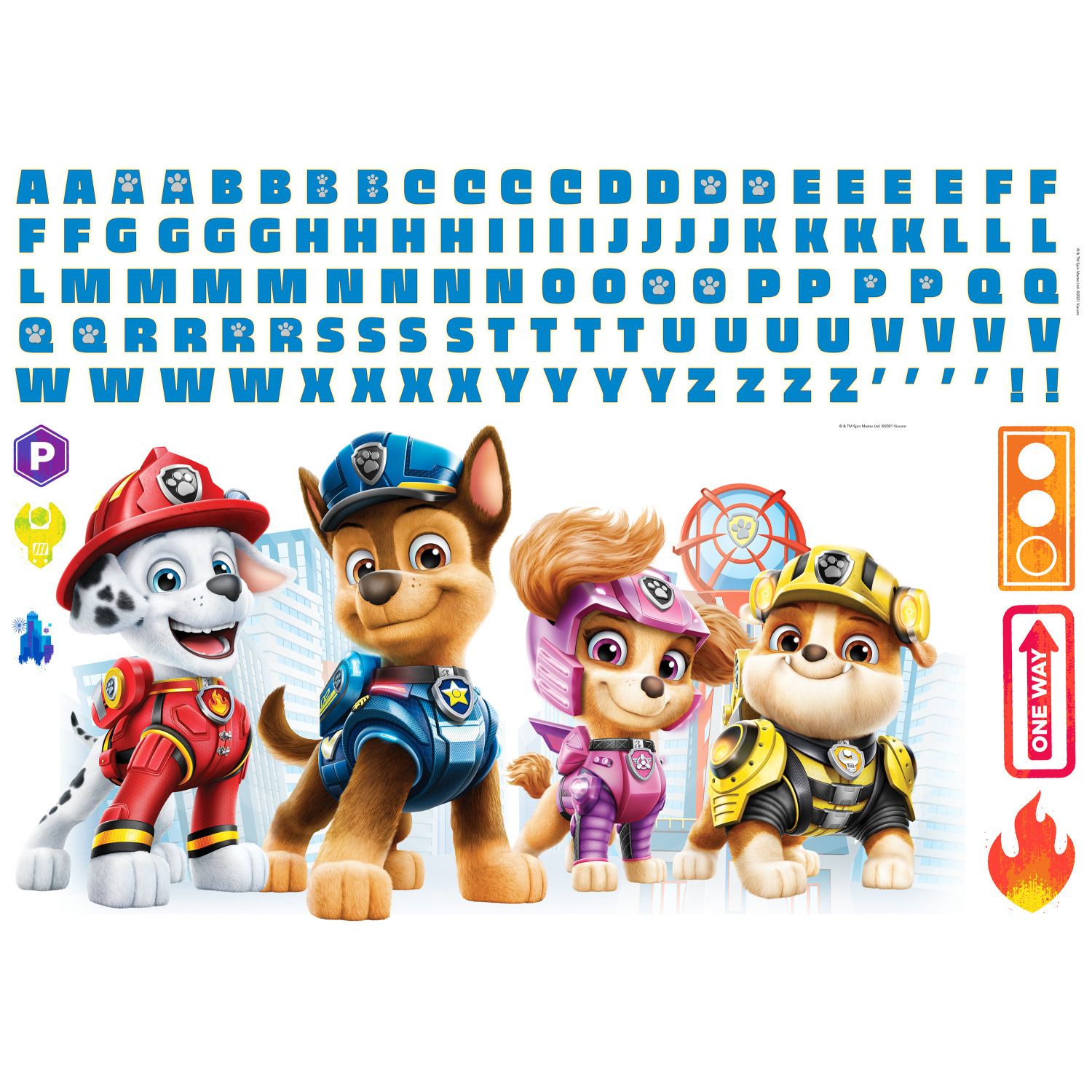 Paw Patrol Wall Sticker the Mighty Movie Liberty Wall Decal 