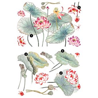 RoomMates Lotus Garden Giant Wall Decal