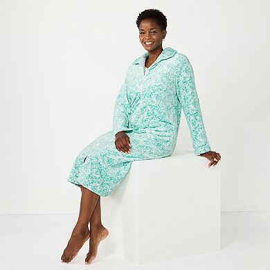 Women's Croft & Barrow® Plush Zip Lounge Robe