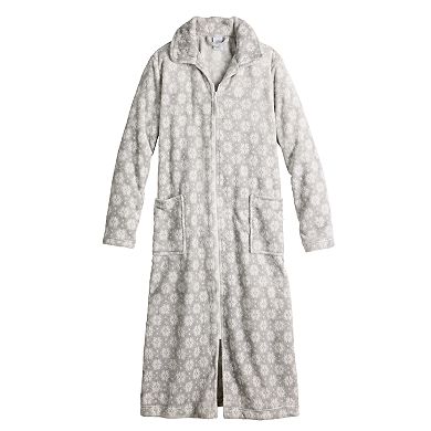 Women's Croft & Barrow® Plush Zip Lounge Robe