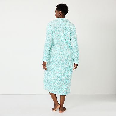 Women's Croft & Barrow® Plush Zip Lounge Robe