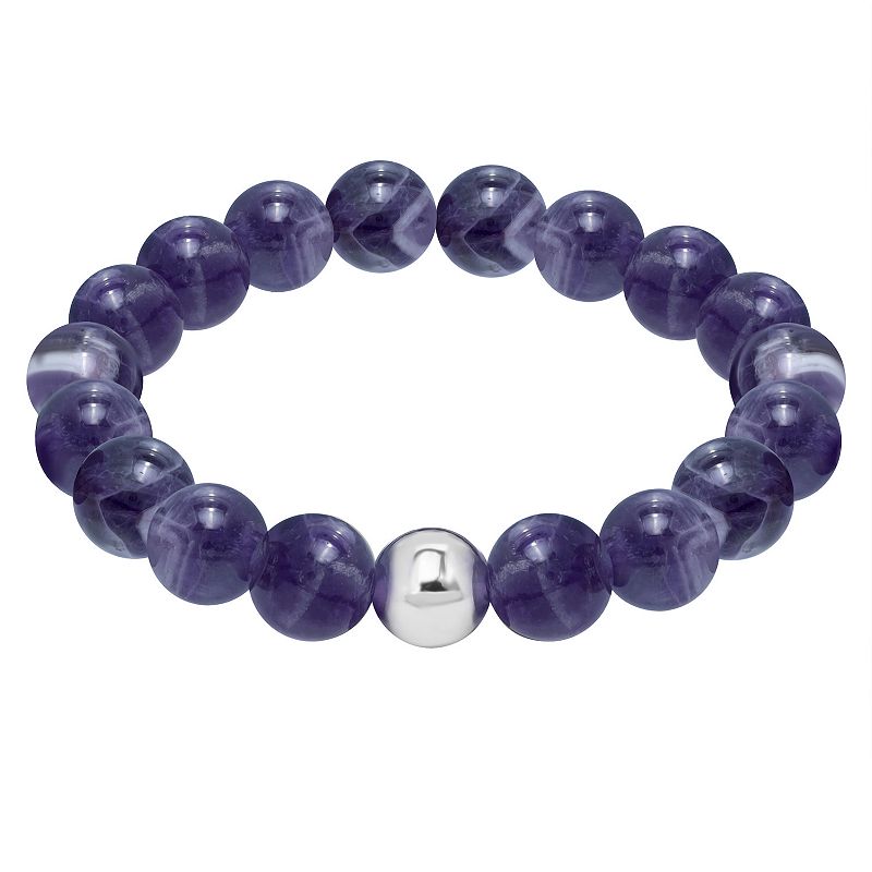 Aleure Precioso Gemstone Stretch Bracelet, Womens, Size: 7.5, Purple