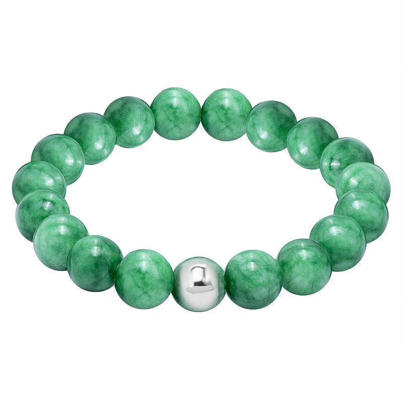 Aleure Precioso Gemstone Stretch Bracelet, Womens, Size: 7.5, Green