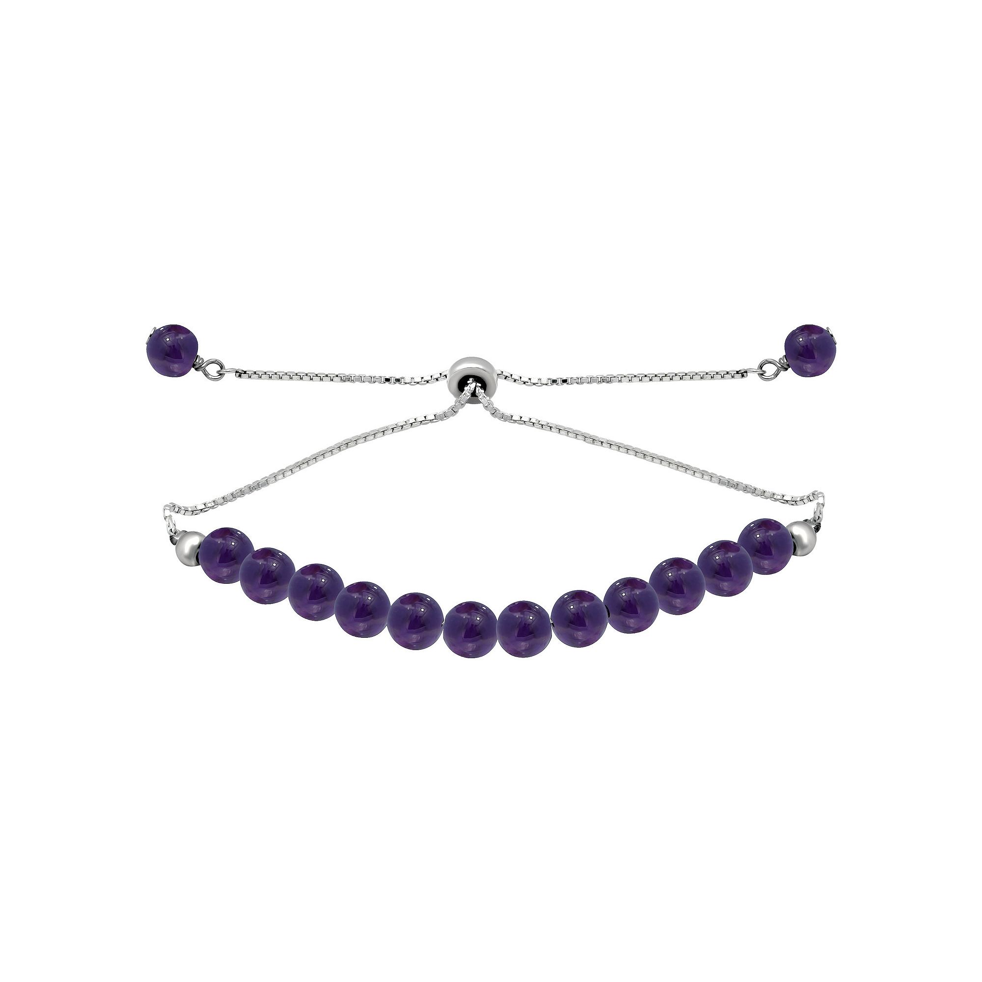 Aleure Precioso Gemstone Bead Frontal Adjustable Bracelet, Womens, Size: 