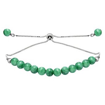 Aleure Precioso Gemstone Bead Frontal Adjustable Bracelet
