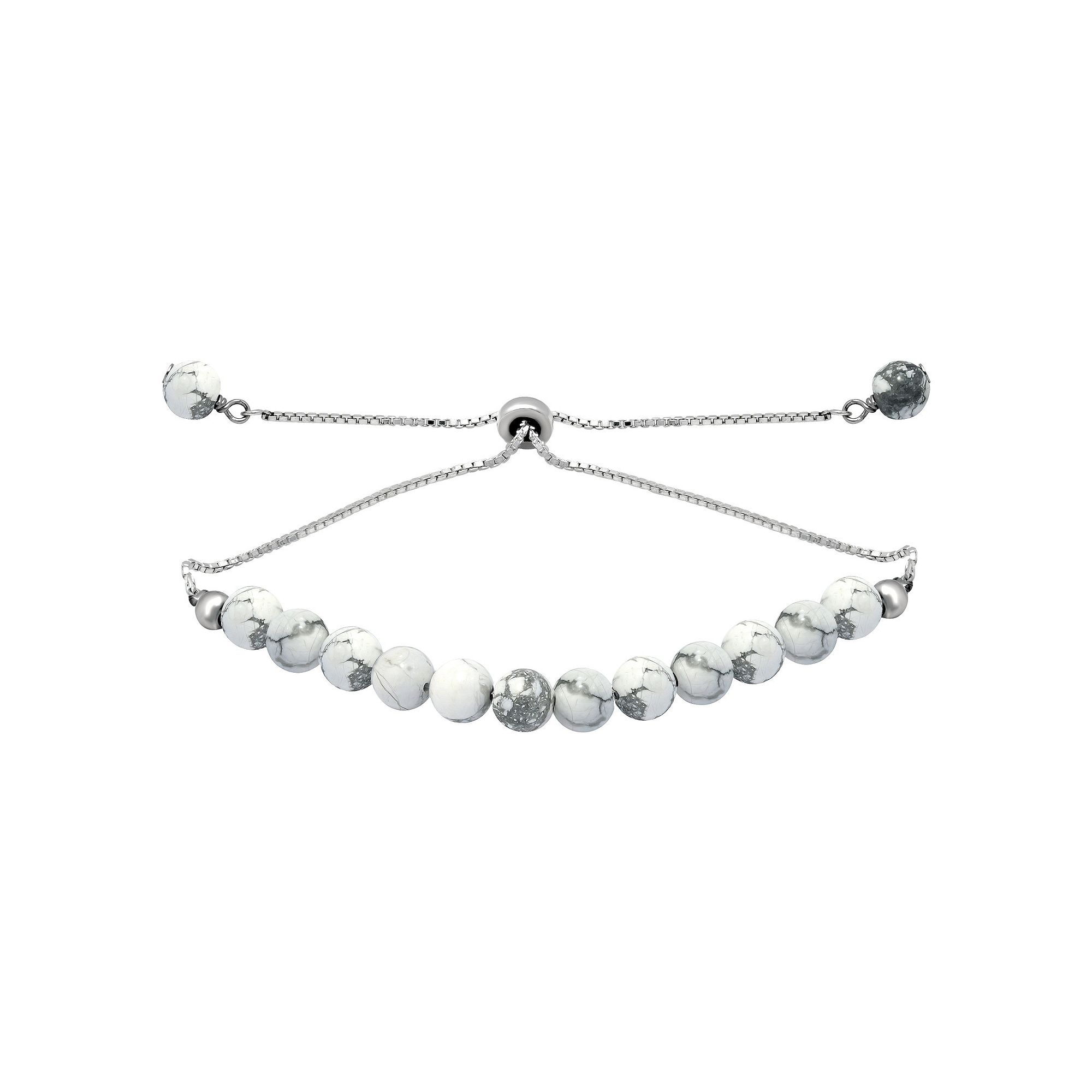 Aleure Precioso Gemstone Bead Frontal Adjustable Bracelet, Womens, Size: 