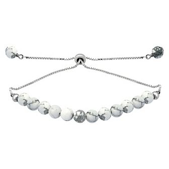 Aleure Precioso Gemstone Bead Frontal Adjustable Bracelet