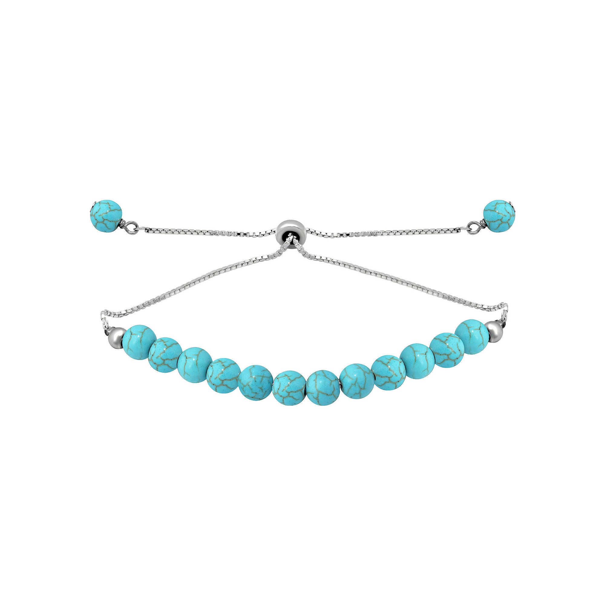 Aleure Precioso Gemstone Bead Frontal Adjustable Bracelet, Womens, Size: 