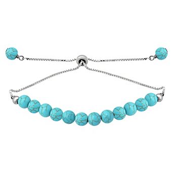Aleure Precioso Gemstone Bead Frontal Adjustable Bracelet