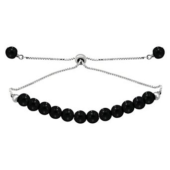 Aleure Precioso Gemstone Bead Frontal Adjustable Bracelet