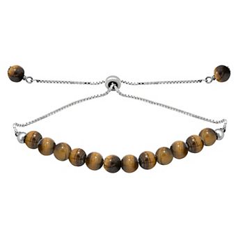 Aleure Precioso Gemstone Bead Frontal Adjustable Bracelet