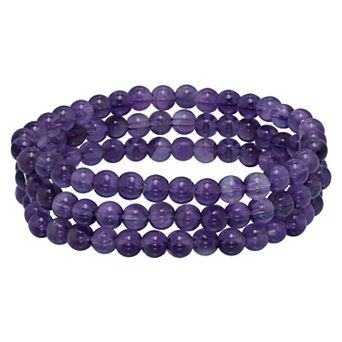 Aleure Precioso Beaded 3-Row Stretch Bracelet