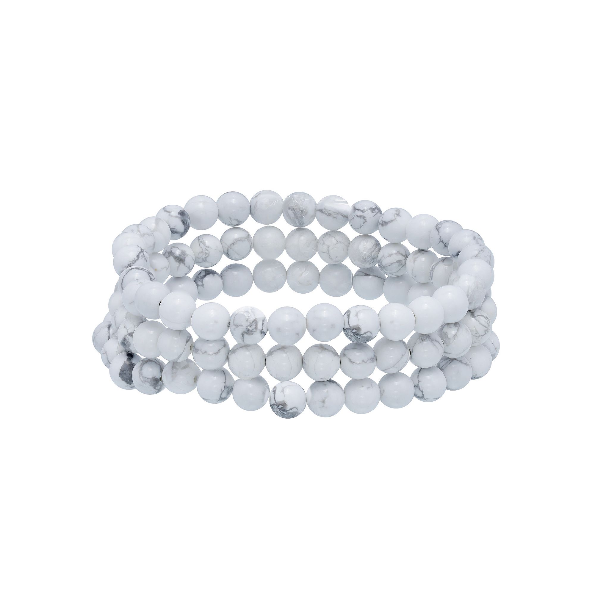 Aleure Precioso Beaded 3-Row Stretch Bracelet, Womens, Size: 7.5, Howli