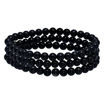 Aleure Precioso Beaded 3-Row Stretch Bracelet