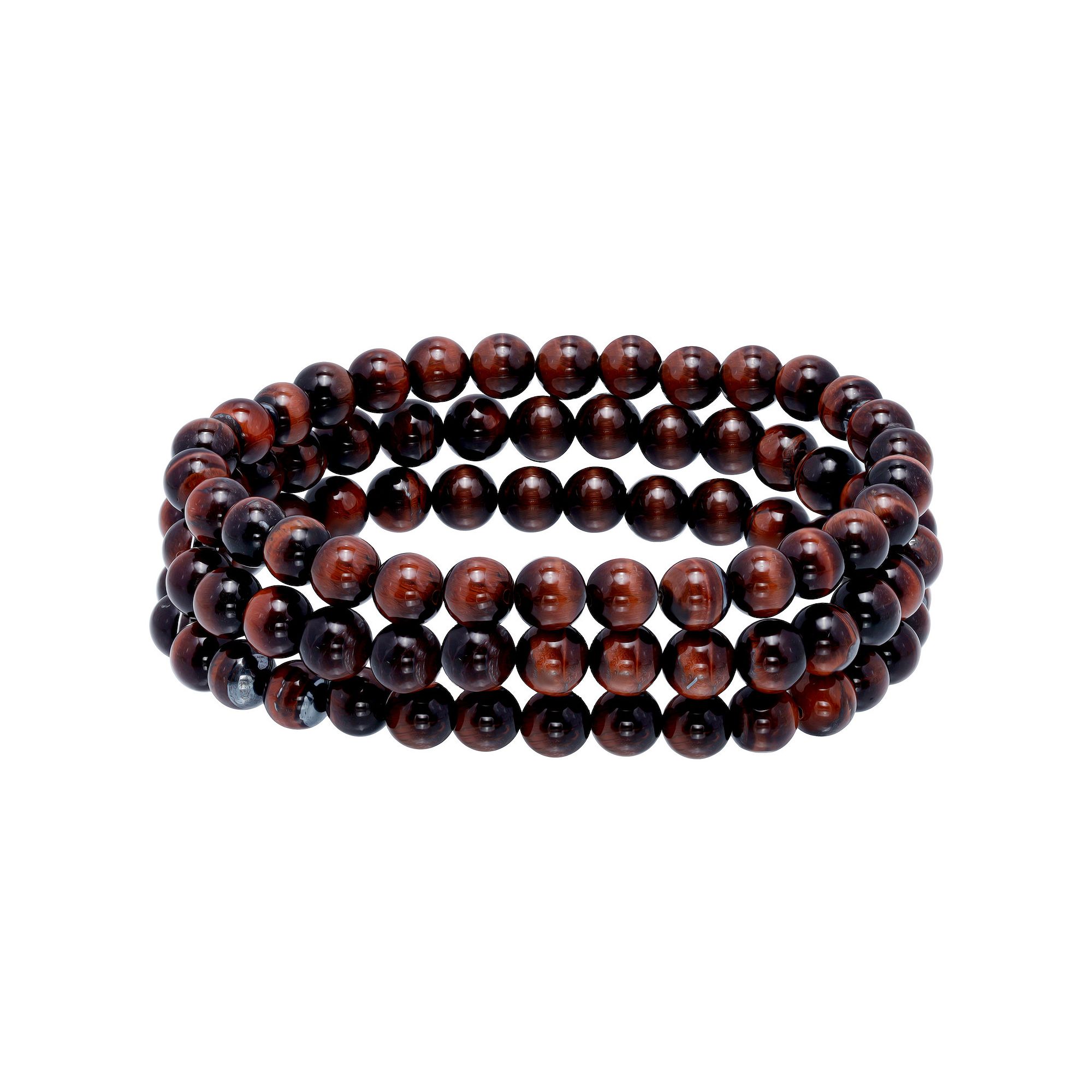 Aleure Precioso Beaded 3-Row Stretch Bracelet, Womens, Size: 7.5, Red T