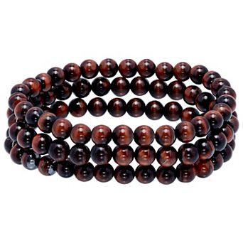 Aleure Precioso Beaded 3-Row Stretch Bracelet