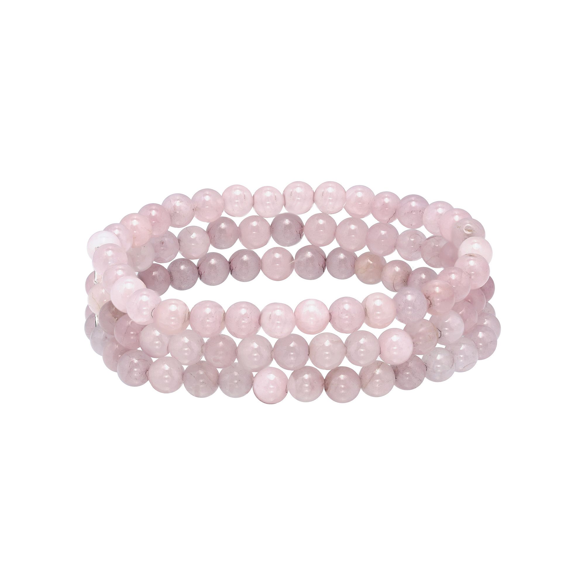 Aleure Precioso Beaded 3-Row Stretch Bracelet, Womens, Size: 7.5, Pink 