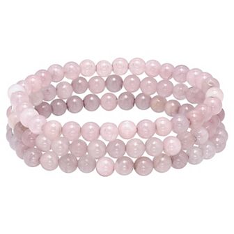 Aleure Precioso Beaded 3-Row Stretch Bracelet
