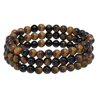 Aleure Precioso Beaded 3-Row Stretch Bracelet