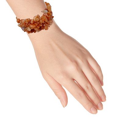 Aleure Precioso Gemstone Chip Stretch Bracelet