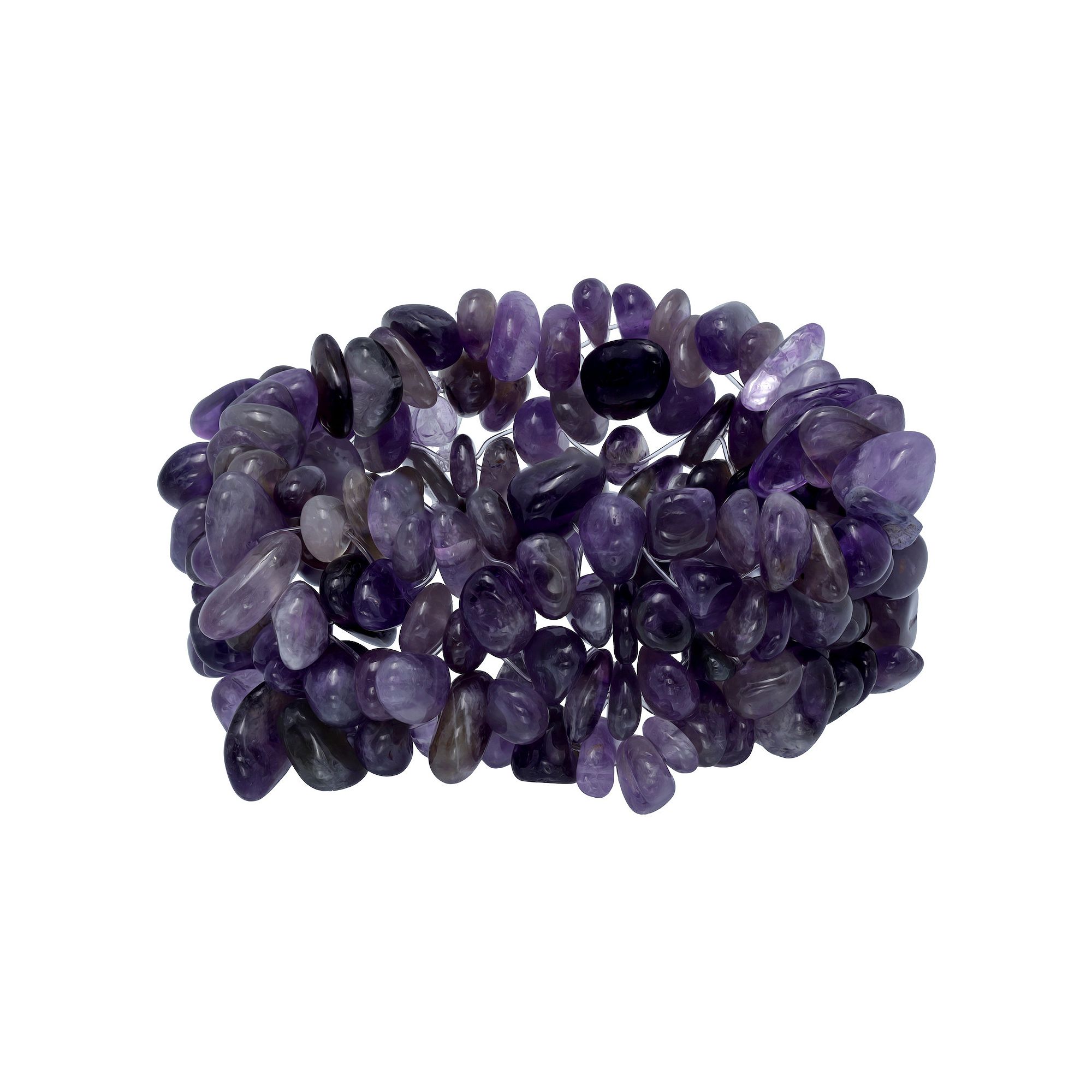 Aleure Precioso Gemstone Chip Stretch Bracelet, Womens, Size: 7.5, Purp
