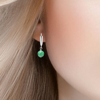 Aleure Precioso Gemstone Bead Drop Leverback Earrings