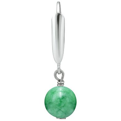 Aleure Precioso Gemstone Bead Drop Leverback Earrings