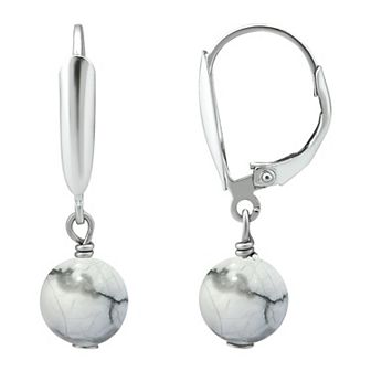 Aleure Precioso Gemstone Bead Leverback Earrings