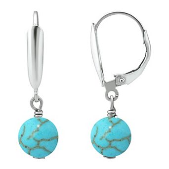 Aleure Precioso Gemstone Bead Leverback Earrings