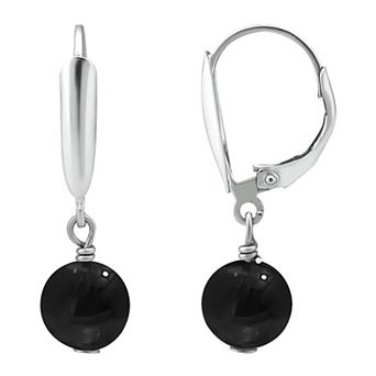Aleure Precioso Gemstone Bead Leverback Earrings
