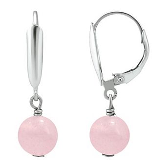 Aleure Precioso Gemstone Bead Leverback Earrings