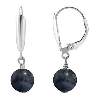 Aleure Precioso Gemstone Bead Leverback Earrings