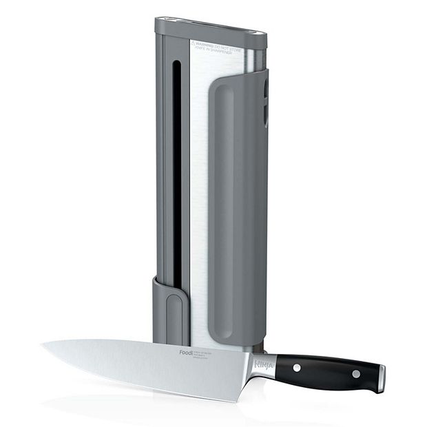Ninja K52015 Foodi NeverDull 15 Piece Premium Knife System, Wood Series Block, German Stainless Steel, with Built-in Sharpener, Stainless Steel
