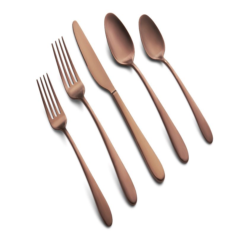 Cambridge Poet PVD Copper Satin 18/0 20-Piece Flatware Set