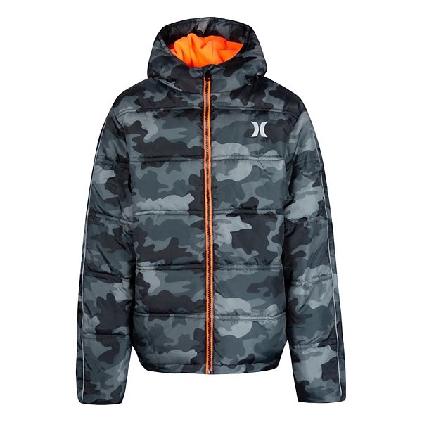 Boys 47 Hurley Hurley Racer Stripe Puffer Jacket