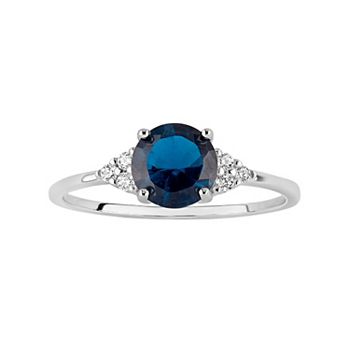 Kohls blue sapphire on sale ring